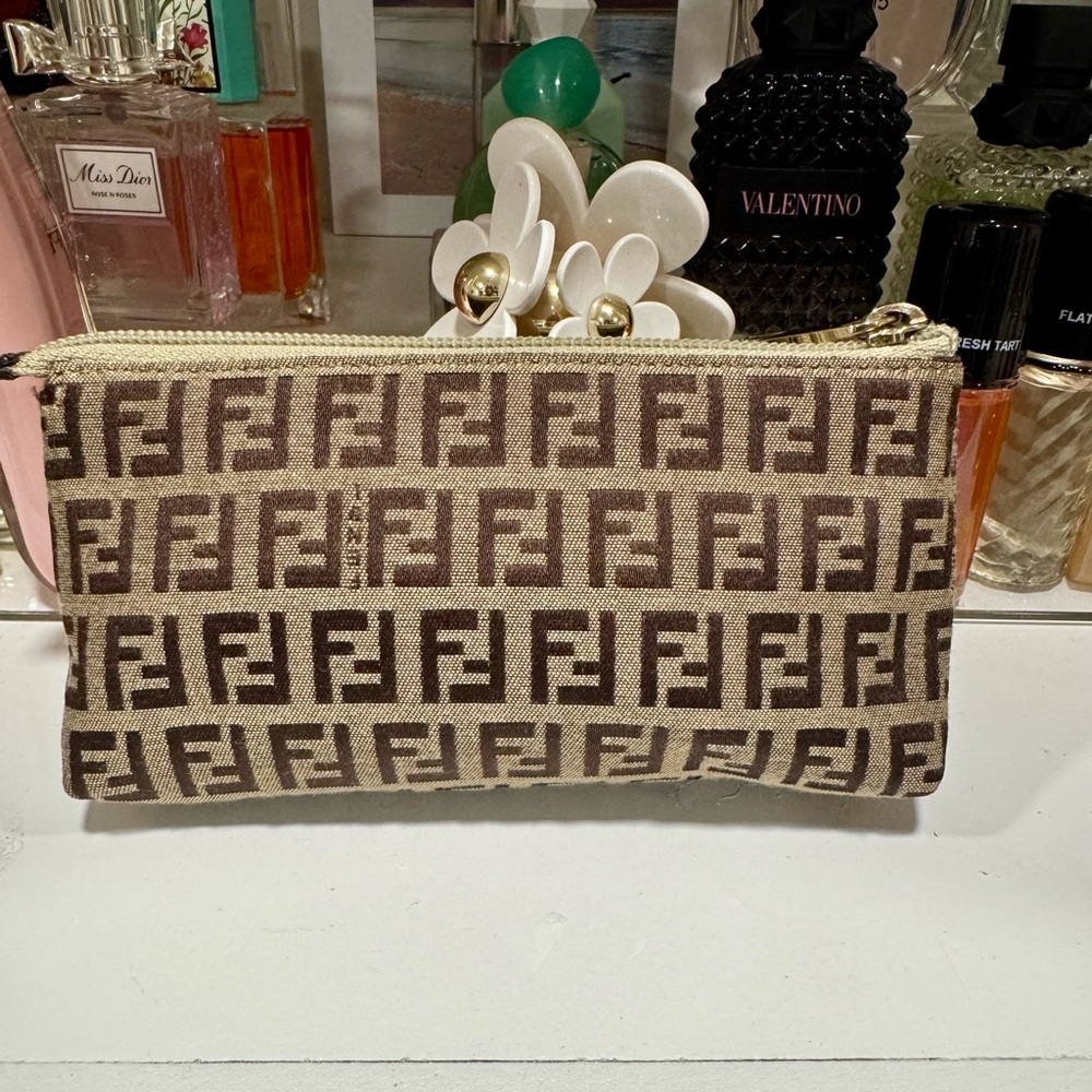 Authentic Fendi Zucchino Canvas Cosmetic
Pouch